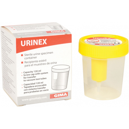 Flacon avec point de prélèvement pour test urinaire (boite de 100)